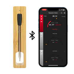 Cooking and frying thermometer - WIFI with frying APP - Repeater ensures a long distance between the mobile phone - Oven, grill or pan.