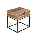 Bedside table wooden bedside table - Night console branded Maya - Side table with metal frame
