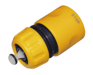 Plastic coupling for water hose 1/2 "- with stop