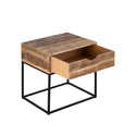 Bedside table wooden bedside table - Night console branded Maya - Side table with metal frame