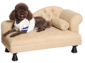 Καναπές σκύλου με 1 υποβραχιόνιο - μπεζ - καλάθι σκύλου