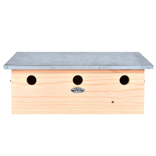 Κουτί φωλιάς / κουτί πουλιών για σπουργίτια - μοντέλο Το σπίτι με ταράτσα