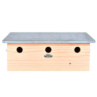 Κουτί φωλιάς / κουτί πουλιών για σπουργίτια - μοντέλο Το σπίτι με ταράτσα