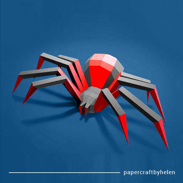 DIY/do it yourself spider - Μαύρο και κόκκινο