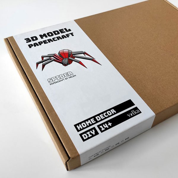DIY/do it yourself spider - Μαύρο και κόκκινο